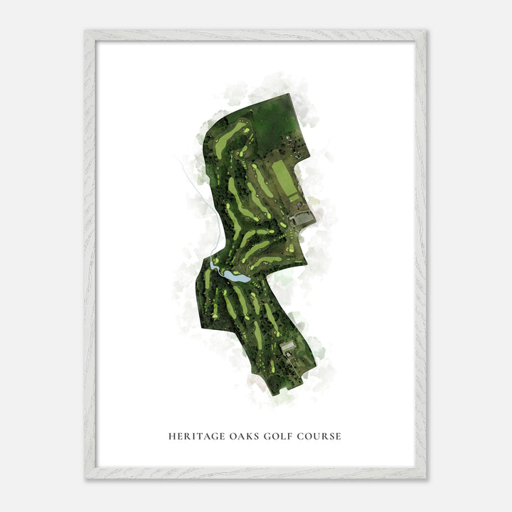 Print of Heritage Oaks Golf Course Classic Map