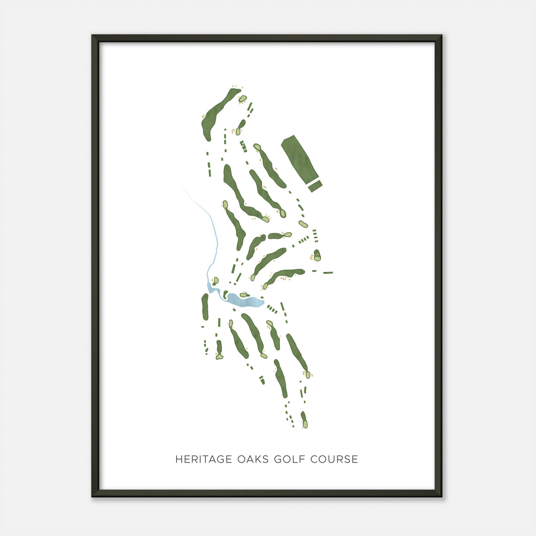 Print of Heritage Oaks Golf Course Modern Map
