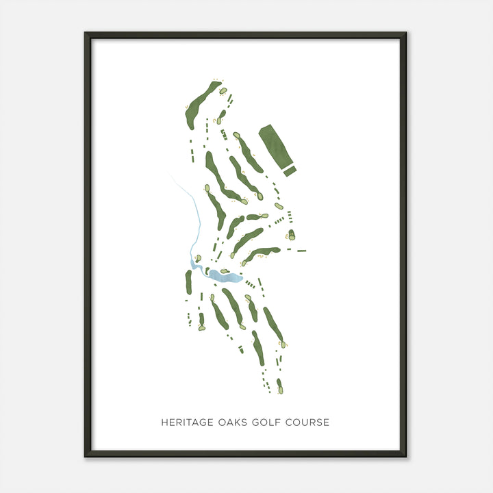 Print of Heritage Oaks Golf Course Modern Map