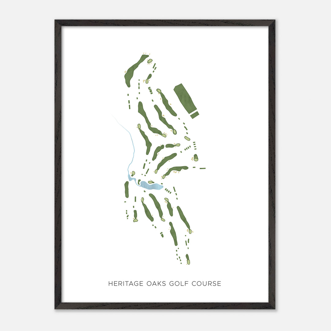 Print of Heritage Oaks Golf Course Modern Map