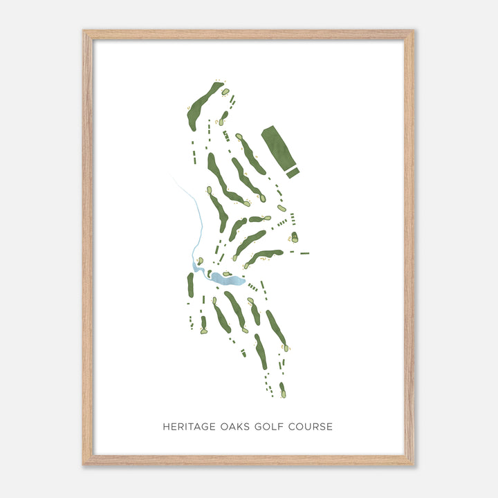 Print of Heritage Oaks Golf Course Modern Map