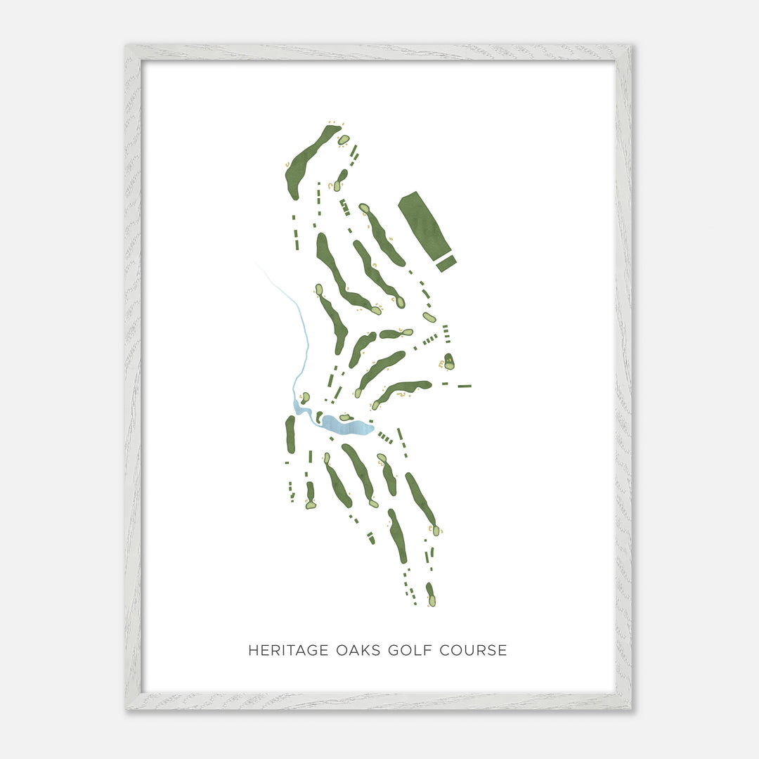 Print of Heritage Oaks Golf Course Modern Map