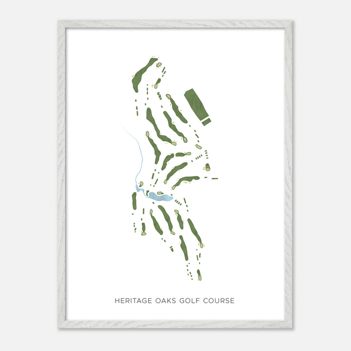 Print of Heritage Oaks Golf Course Modern Map