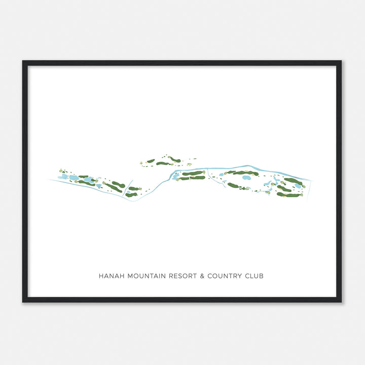 Print of Hanah Mountain Resort & Country Club Modern Map