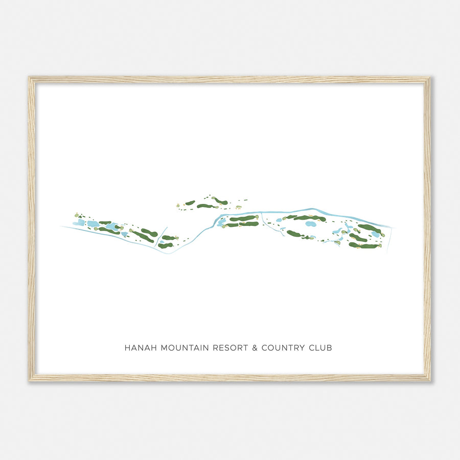 Print of Hanah Mountain Resort & Country Club Modern Map