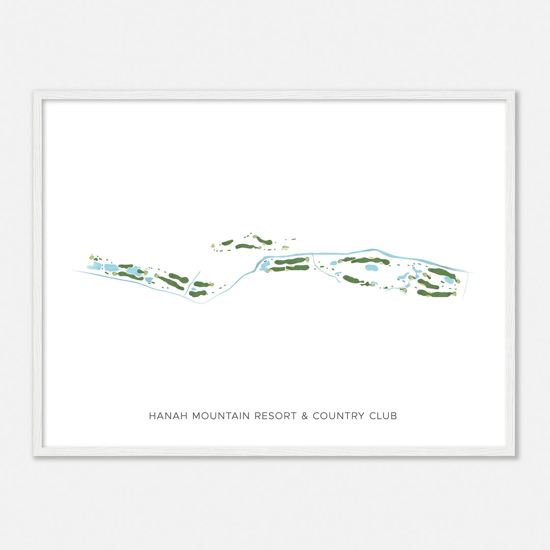 Print of Hanah Mountain Resort & Country Club Modern Map