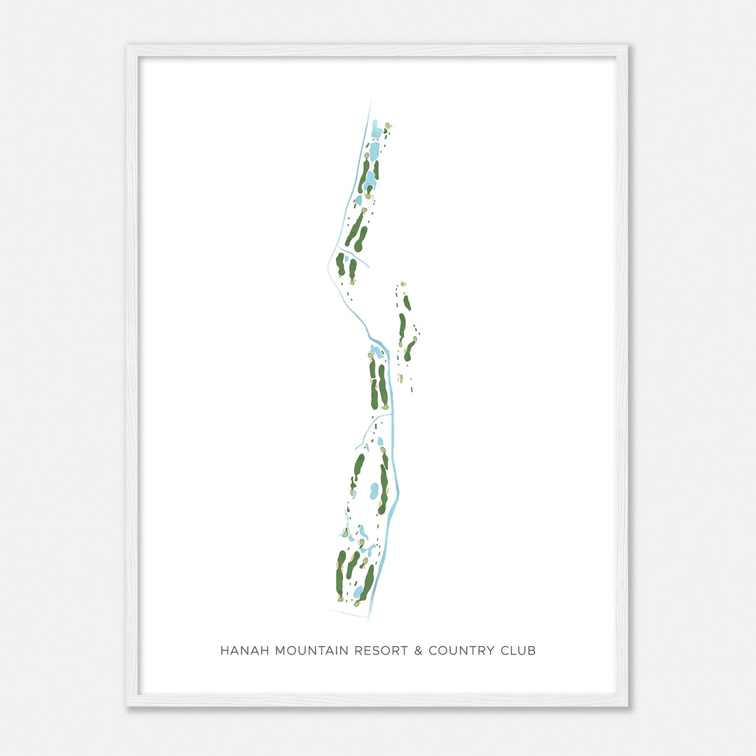 Print of Hanah Mountain Resort & Country Club Modern Map