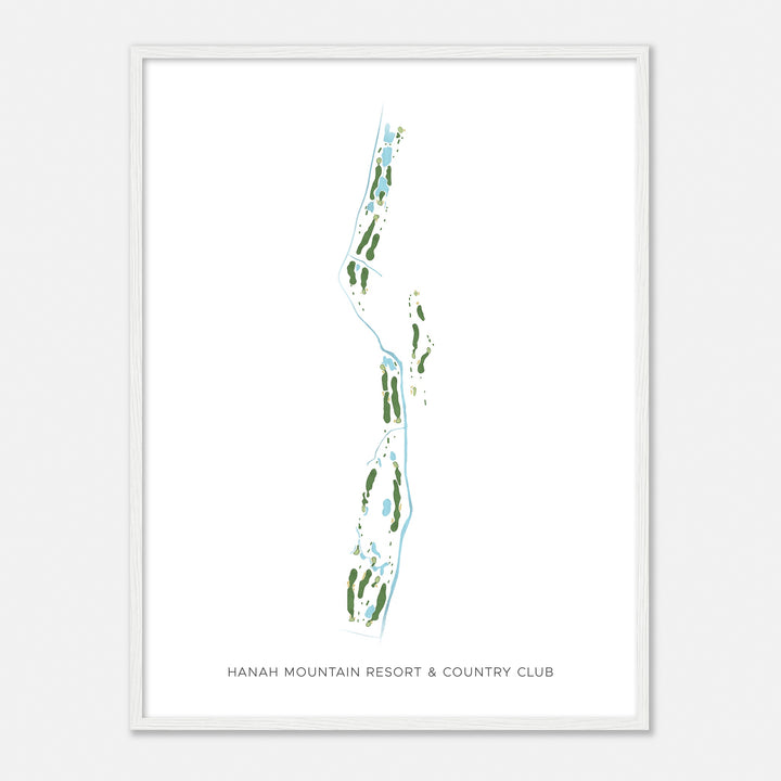 Print of Hanah Mountain Resort & Country Club Modern Map