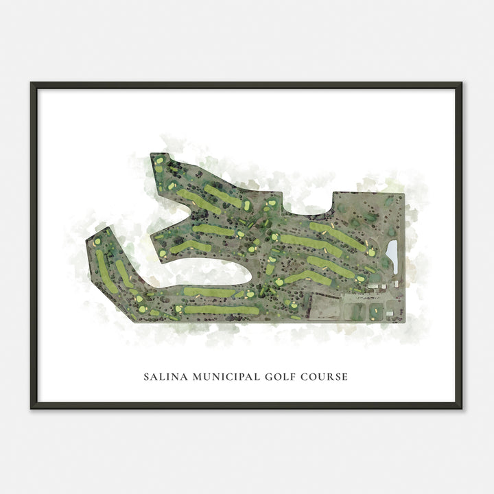 Print of Salina Municipal Golf Course Classic Map