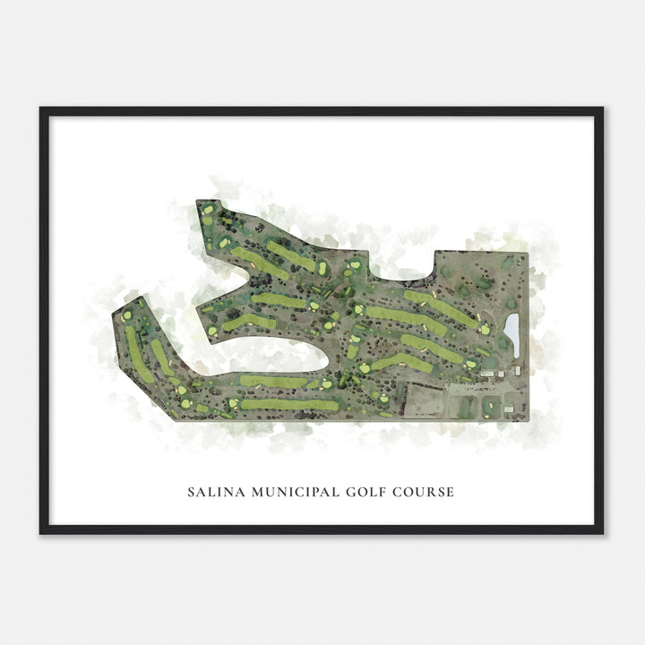 Print of Salina Municipal Golf Course Classic Map