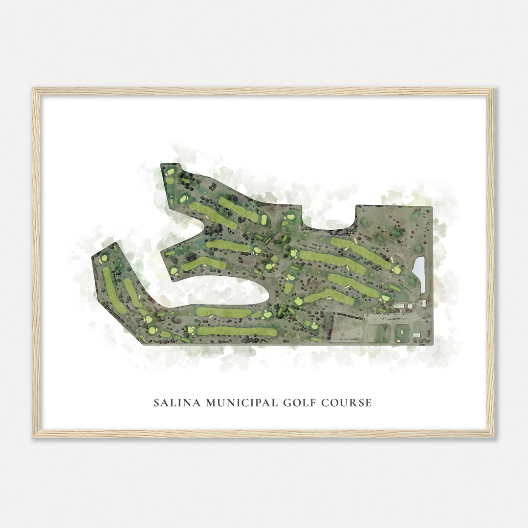 Print of Salina Municipal Golf Course Classic Map