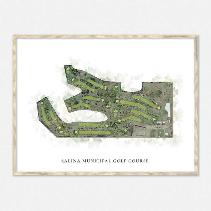 Print of Salina Municipal Golf Course Classic Map