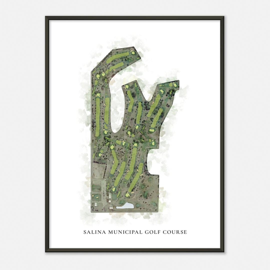 Print of Salina Municipal Golf Course Classic Map
