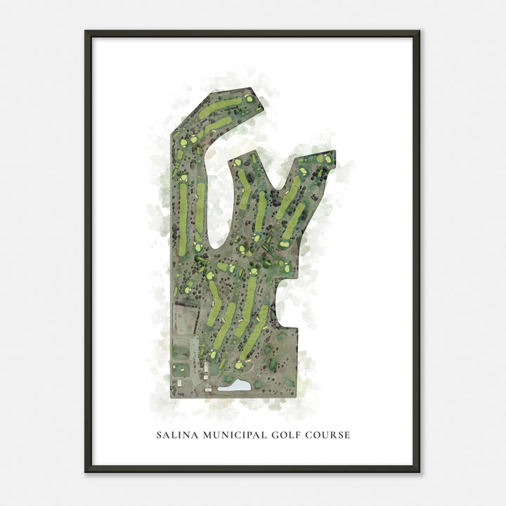 Print of Salina Municipal Golf Course Classic Map