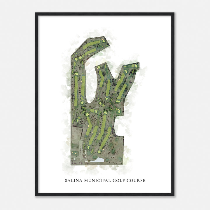 Print of Salina Municipal Golf Course Classic Map