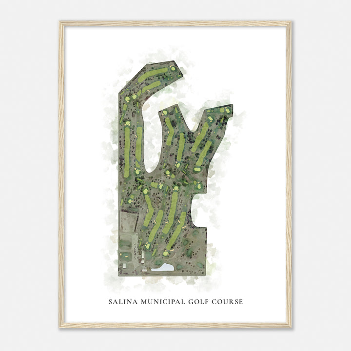 Print of Salina Municipal Golf Course Classic Map