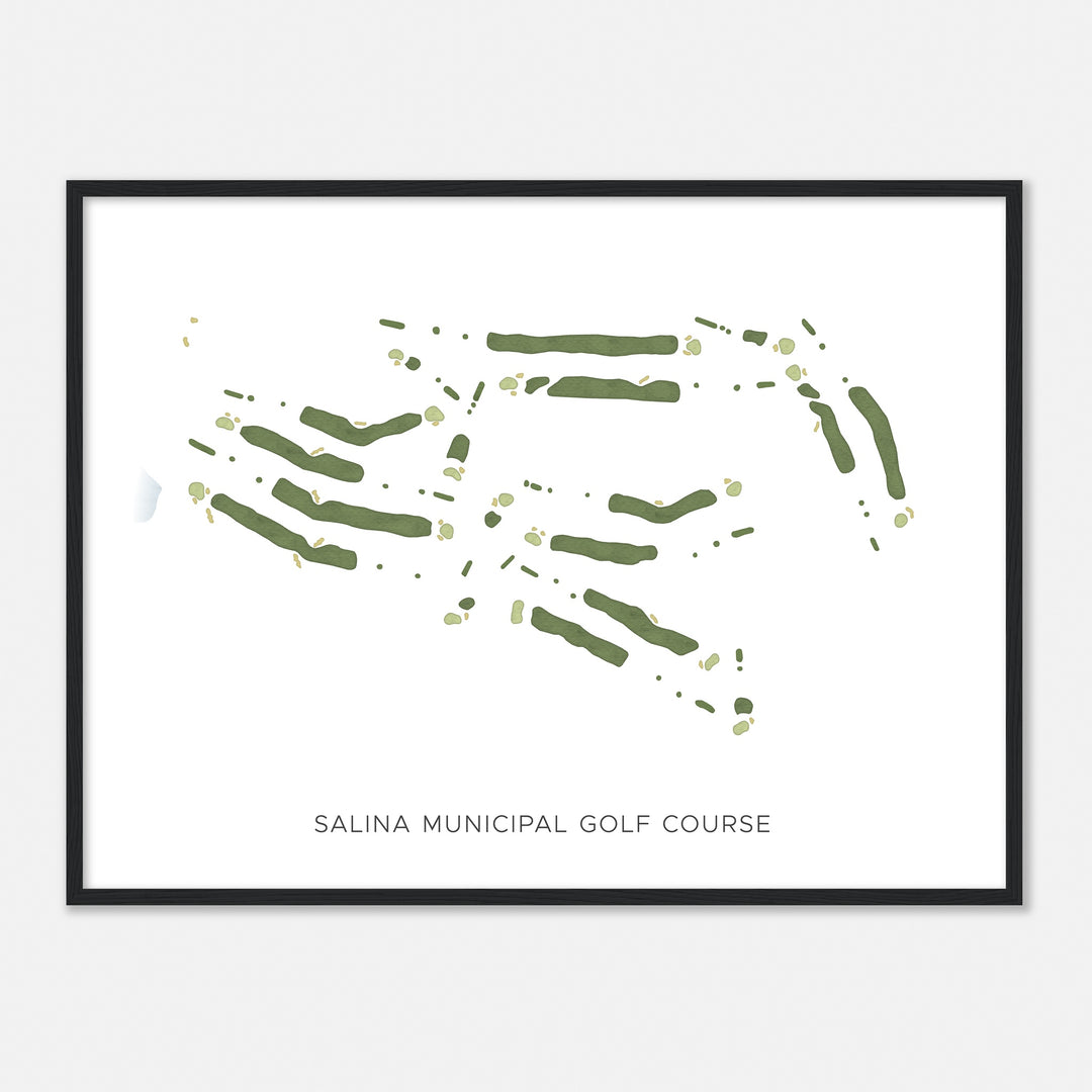 Print of Salina Municipal Golf Course Modern Map