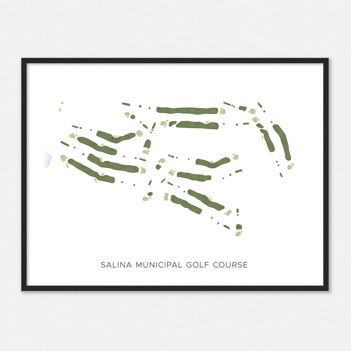 Print of Salina Municipal Golf Course Modern Map