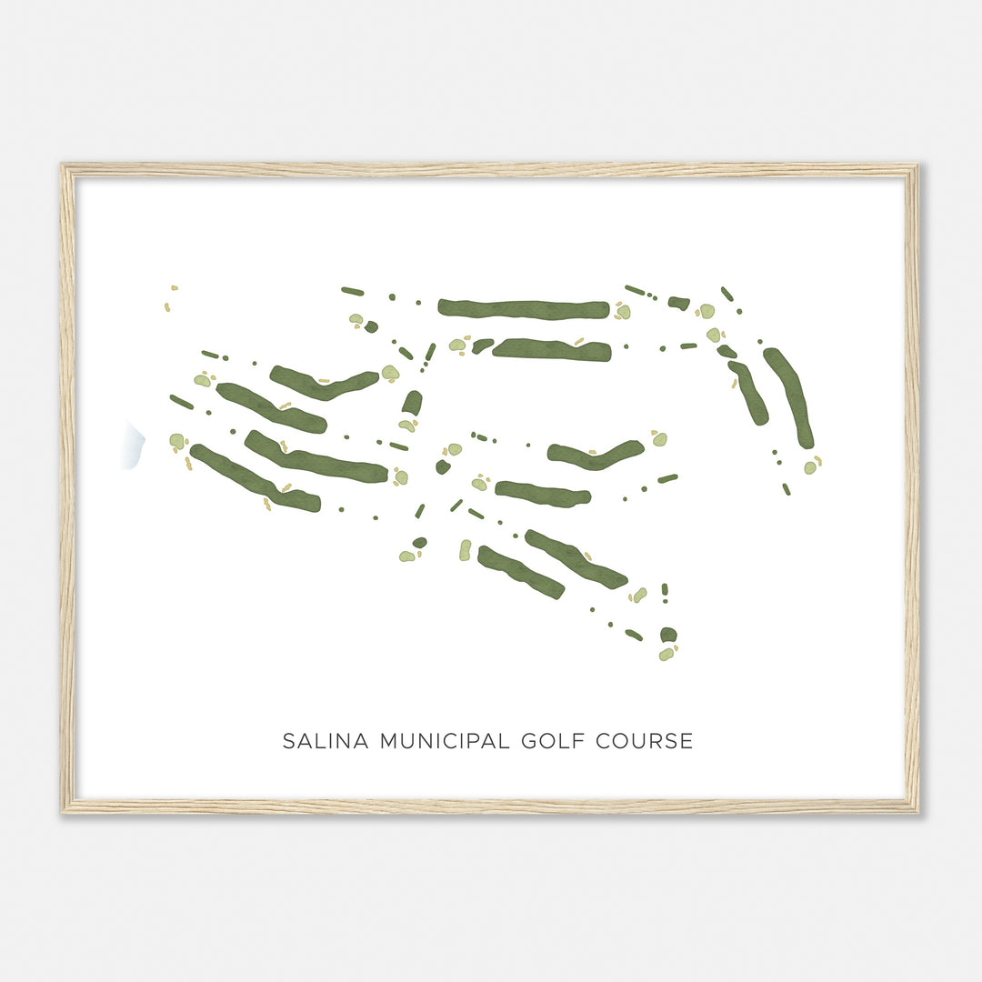 Print of Salina Municipal Golf Course Modern Map
