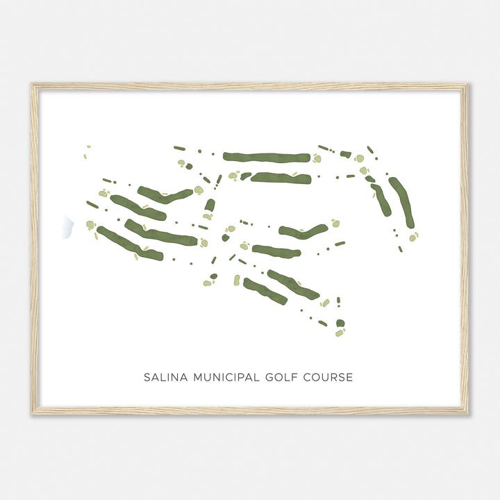 Print of Salina Municipal Golf Course Modern Map