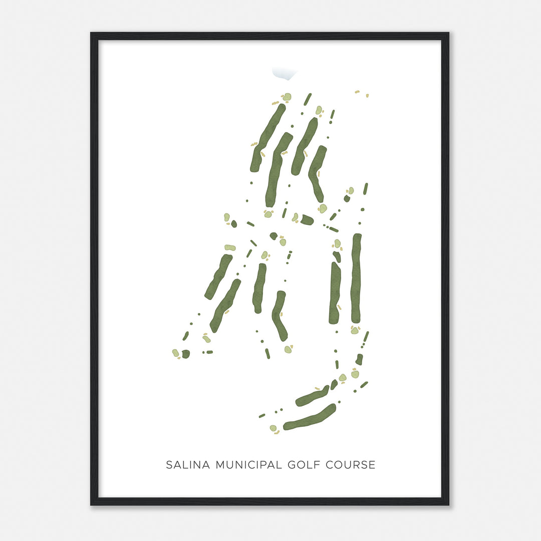 Print of Salina Municipal Golf Course Modern Map