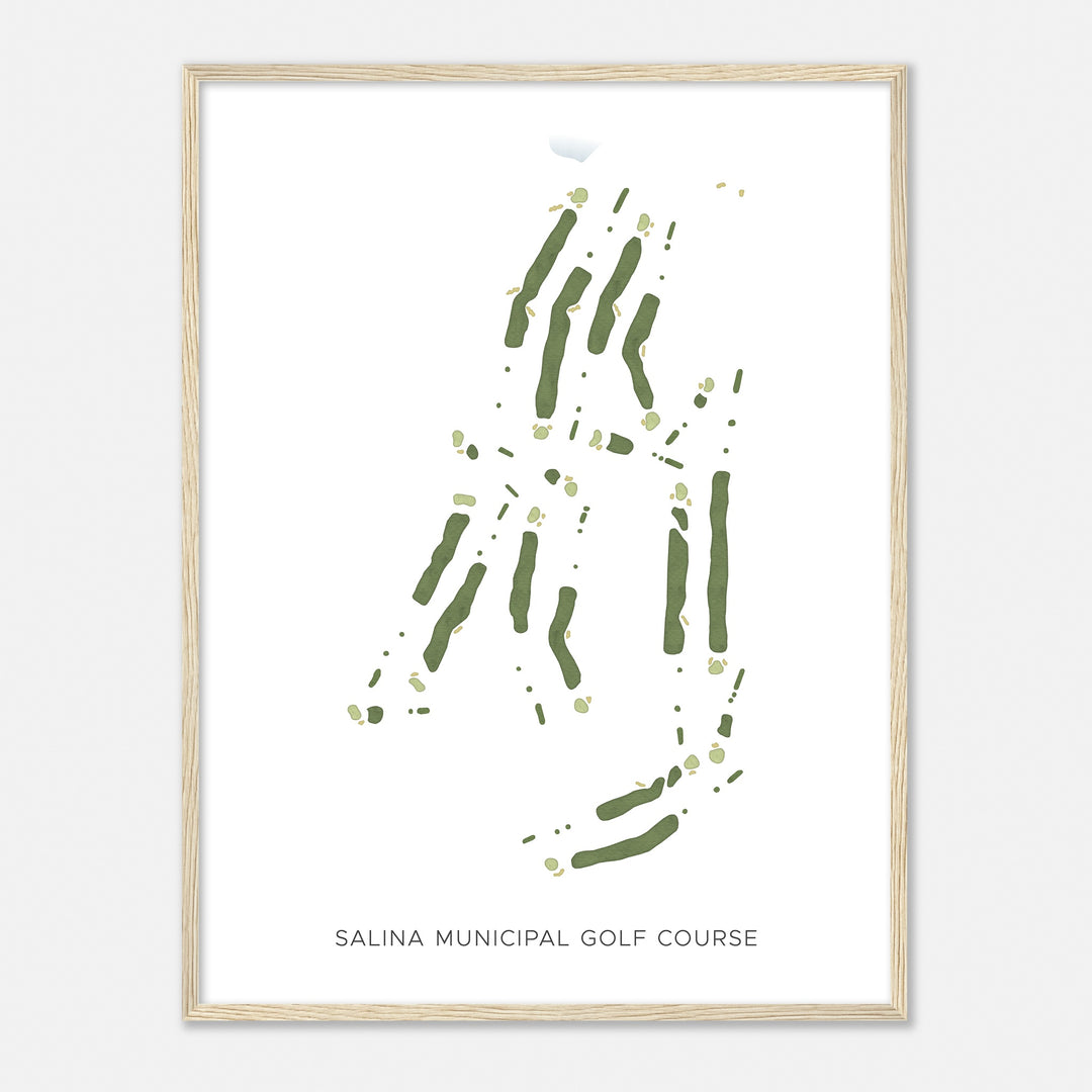 Print of Salina Municipal Golf Course Modern Map