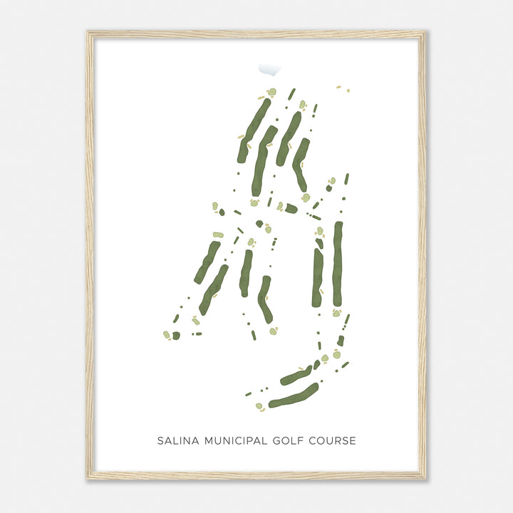 Print of Salina Municipal Golf Course Modern Map