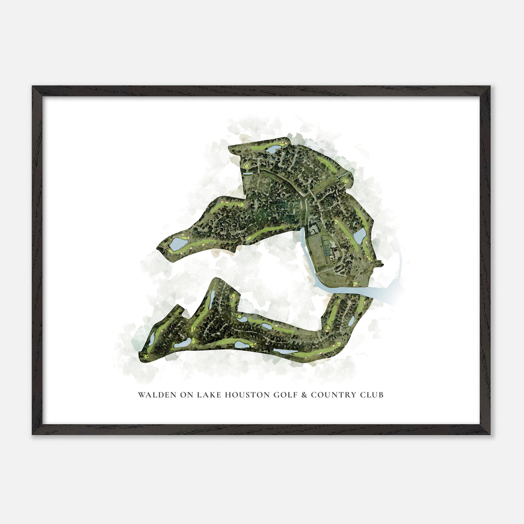 Print of Walden On Lake Houston Golf & Country Club Classic Map