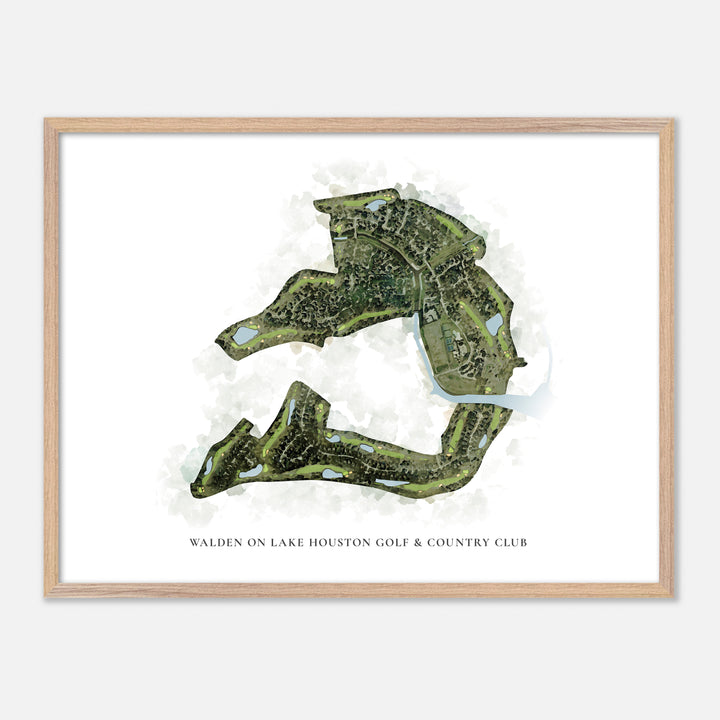 Print of Walden On Lake Houston Golf & Country Club Classic Map