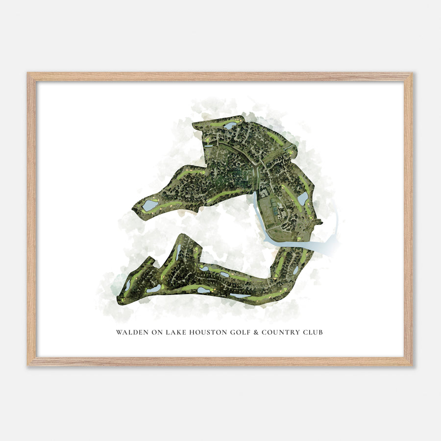 Print of Walden On Lake Houston Golf & Country Club Classic Map