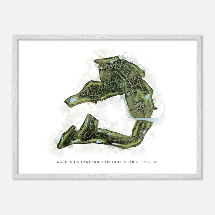 Print of Walden On Lake Houston Golf & Country Club Classic Map