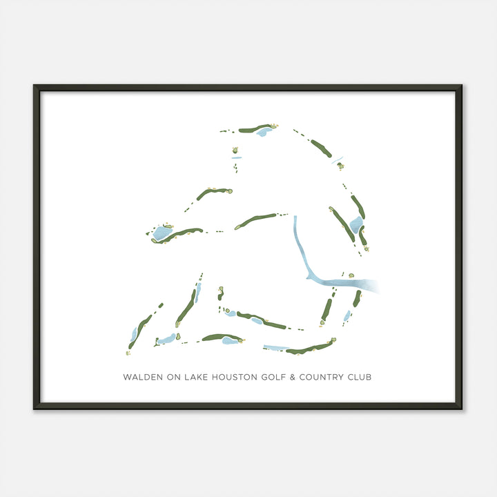Print of Walden On Lake Houston Golf & Country Club Modern Map