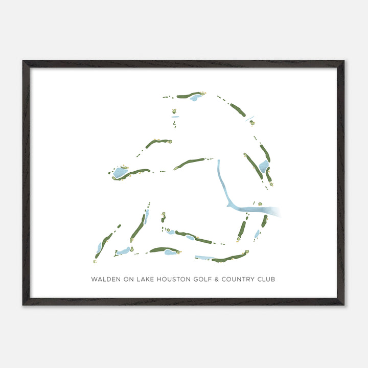 Print of Walden On Lake Houston Golf & Country Club Modern Map