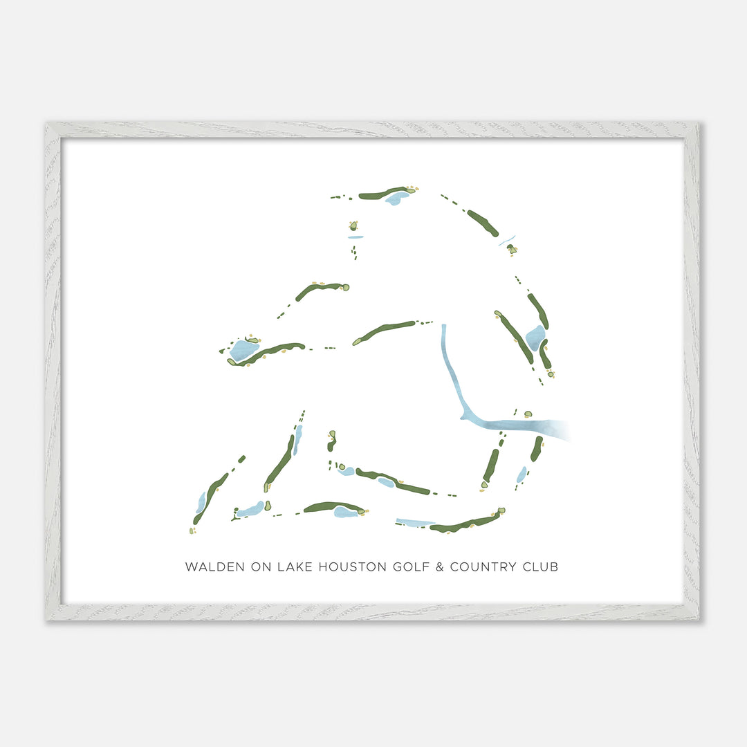 Print of Walden On Lake Houston Golf & Country Club Modern Map