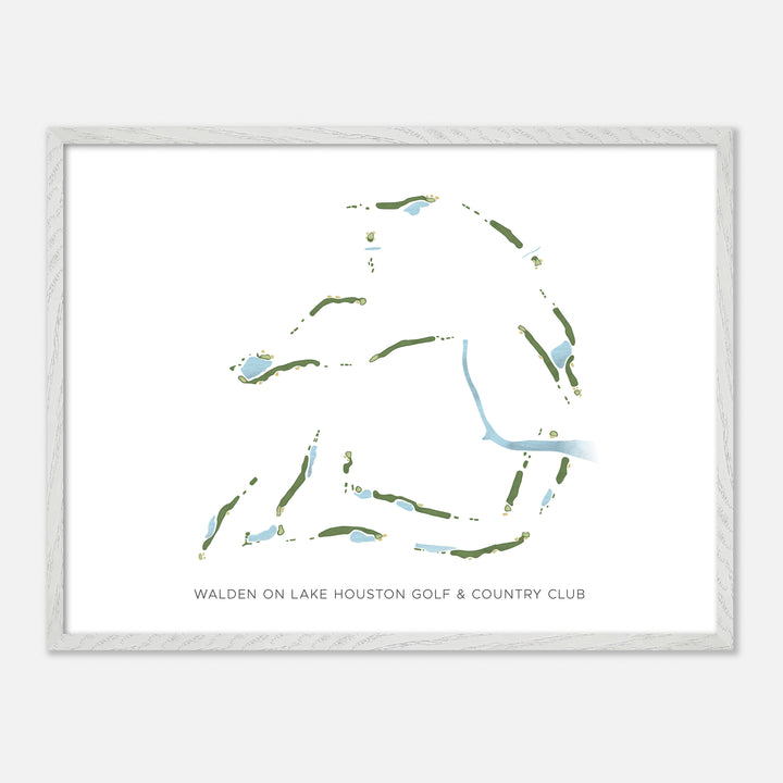 Print of Walden On Lake Houston Golf & Country Club Modern Map