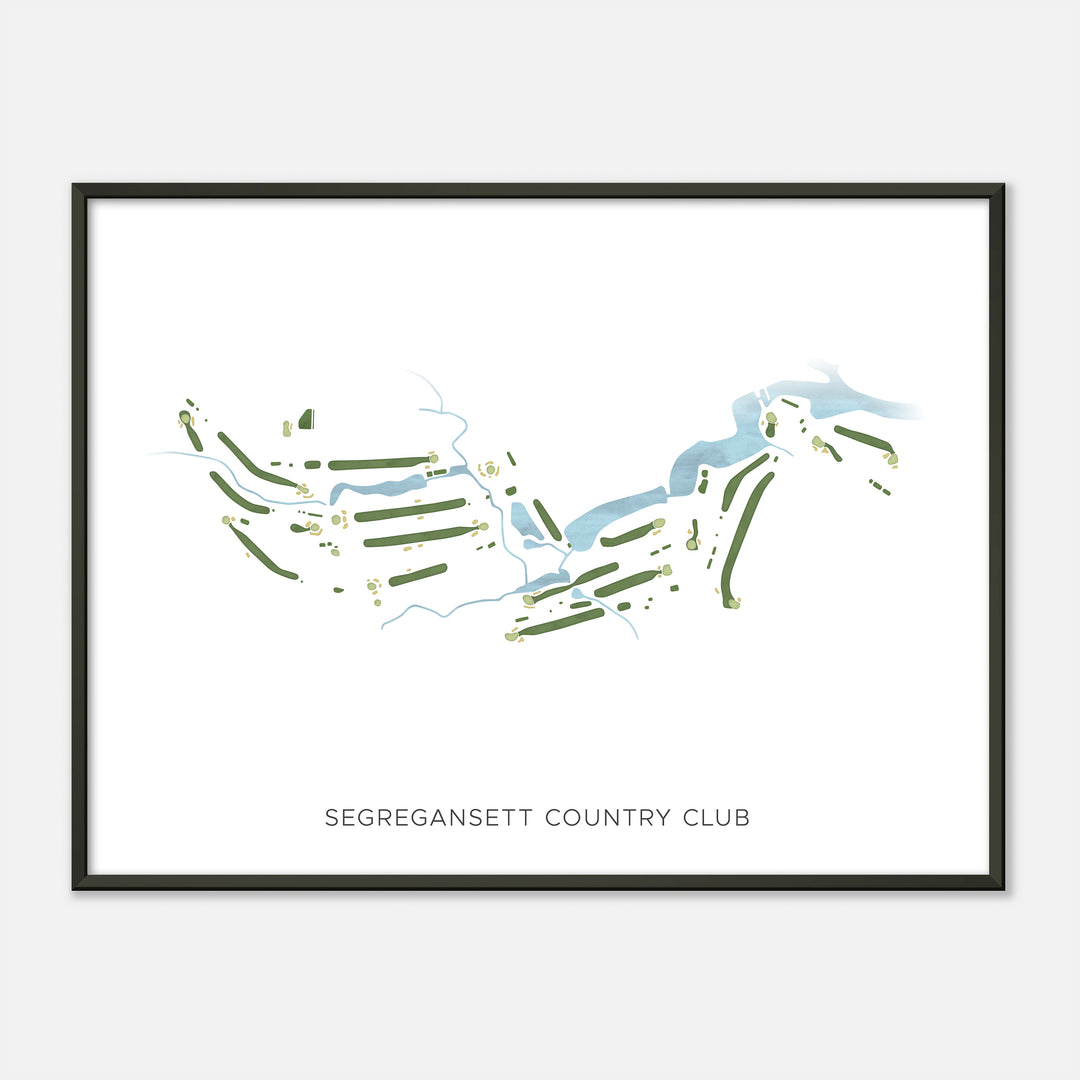 Print of Segregansett Country Club Modern Map