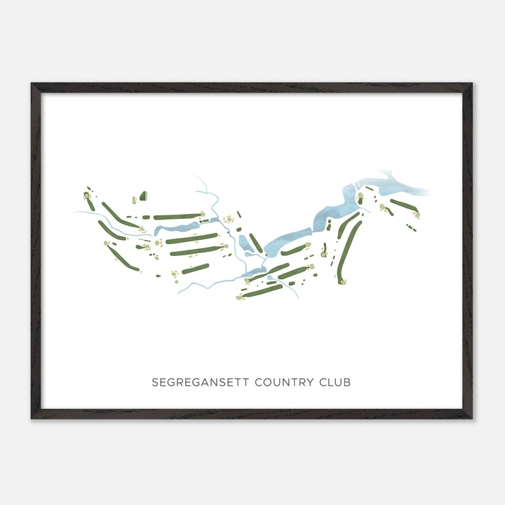 Print of Segregansett Country Club Modern Map