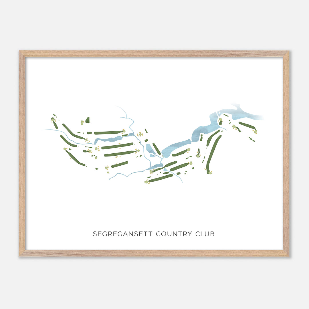 Print of Segregansett Country Club Modern Map