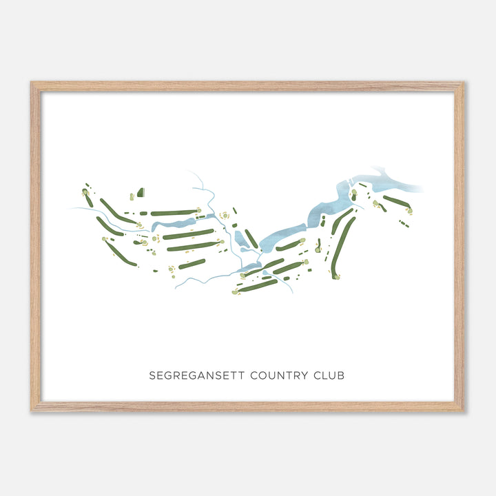Print of Segregansett Country Club Modern Map