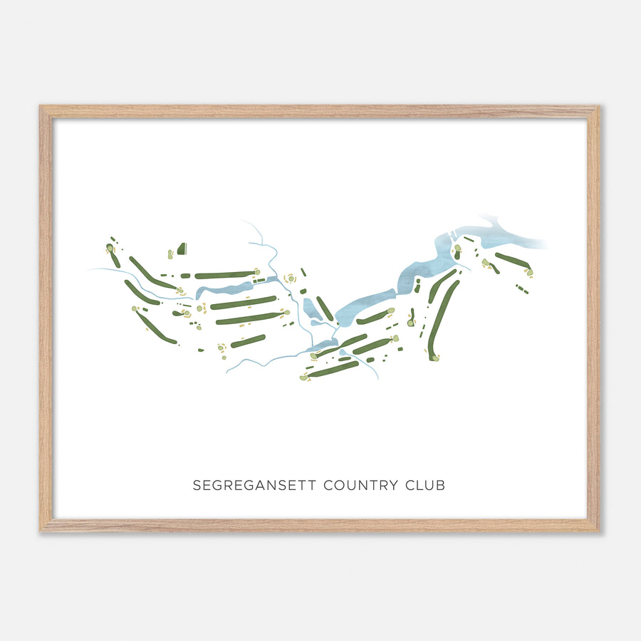 Print of Segregansett Country Club Modern Map