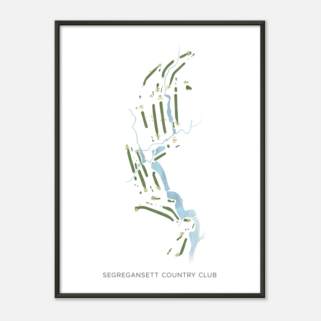 Print of Segregansett Country Club Modern Map