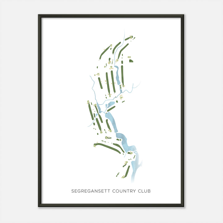 Print of Segregansett Country Club Modern Map