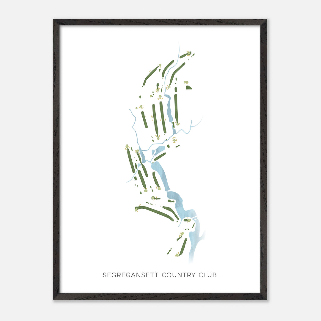 Print of Segregansett Country Club Modern Map