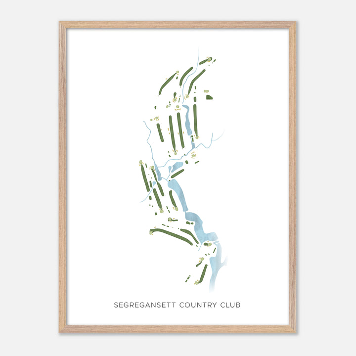 Print of Segregansett Country Club Modern Map