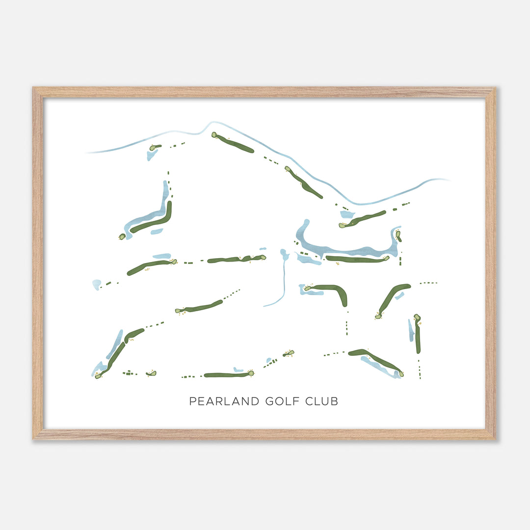 Print of Pearland Golf Club Modern Map