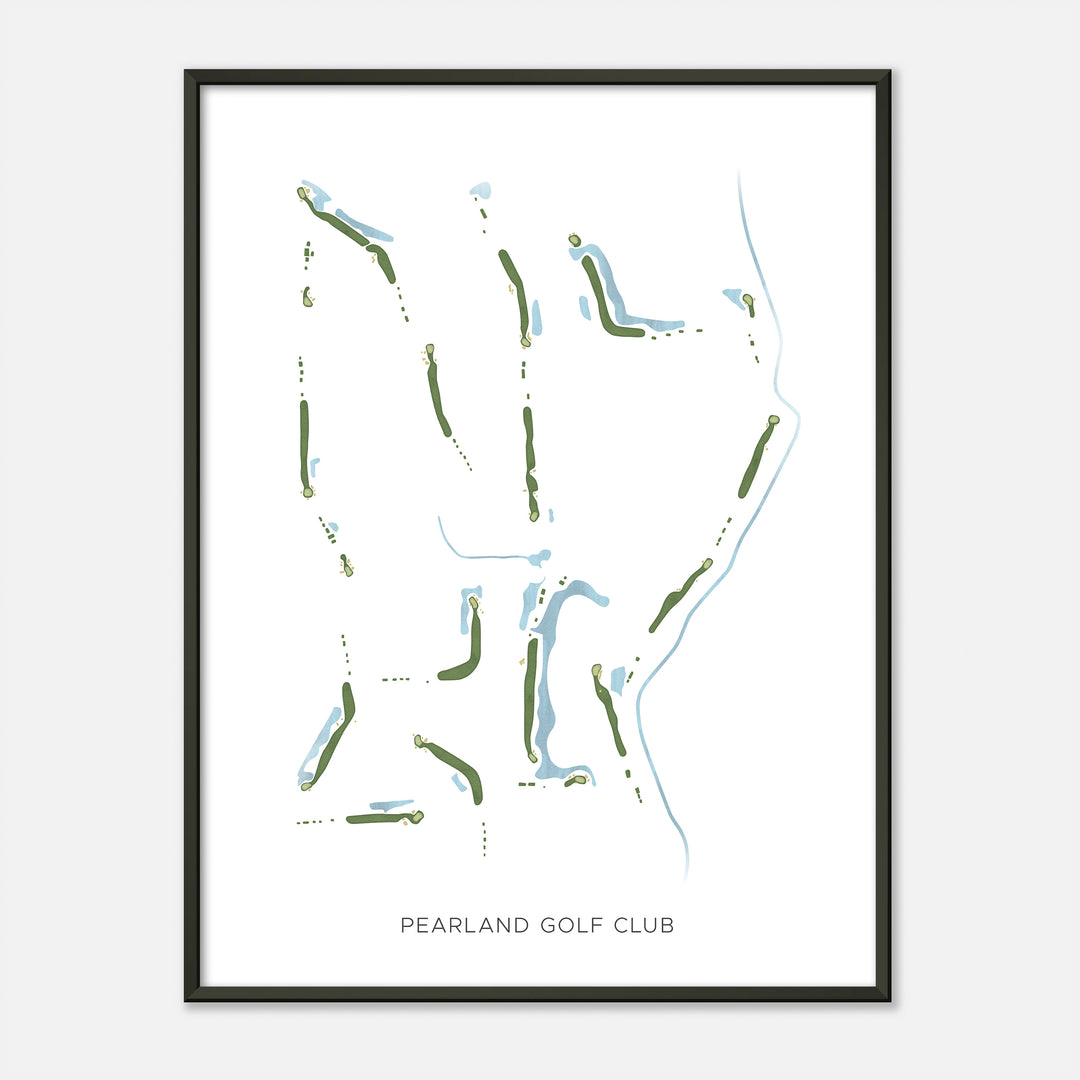 Print of Pearland Golf Club Modern Map