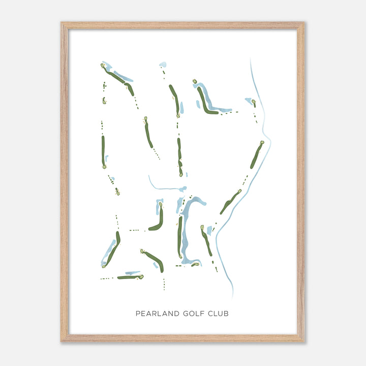 Print of Pearland Golf Club Modern Map