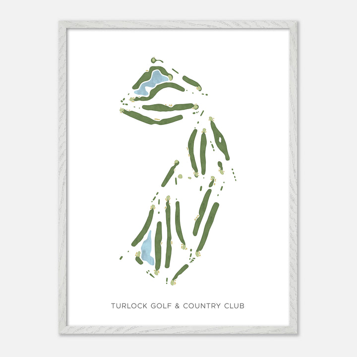 Print of Turlock Golf &amp; Country Club Modern Map