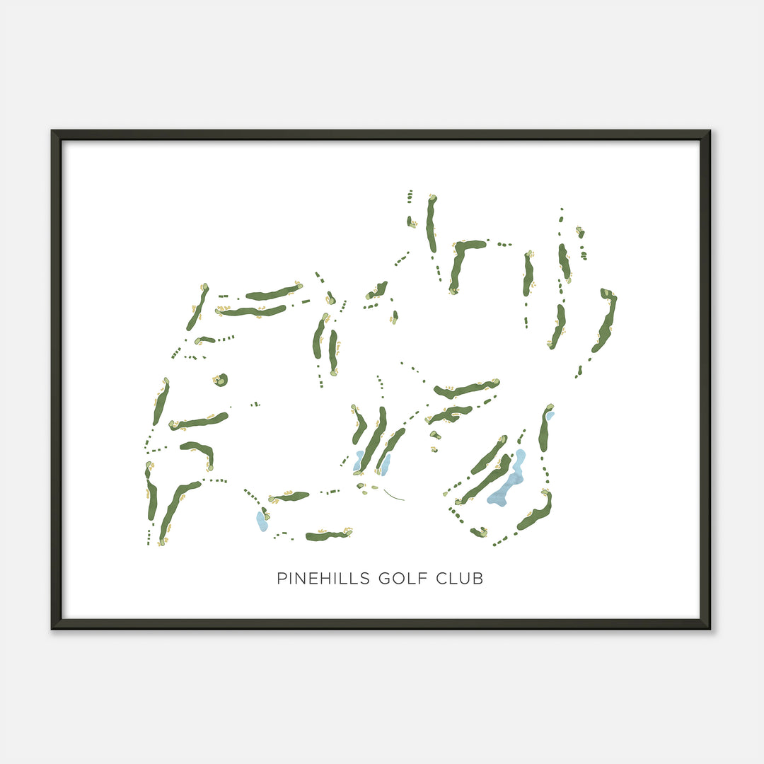 Print of Pinehills Golf Club Modern Map