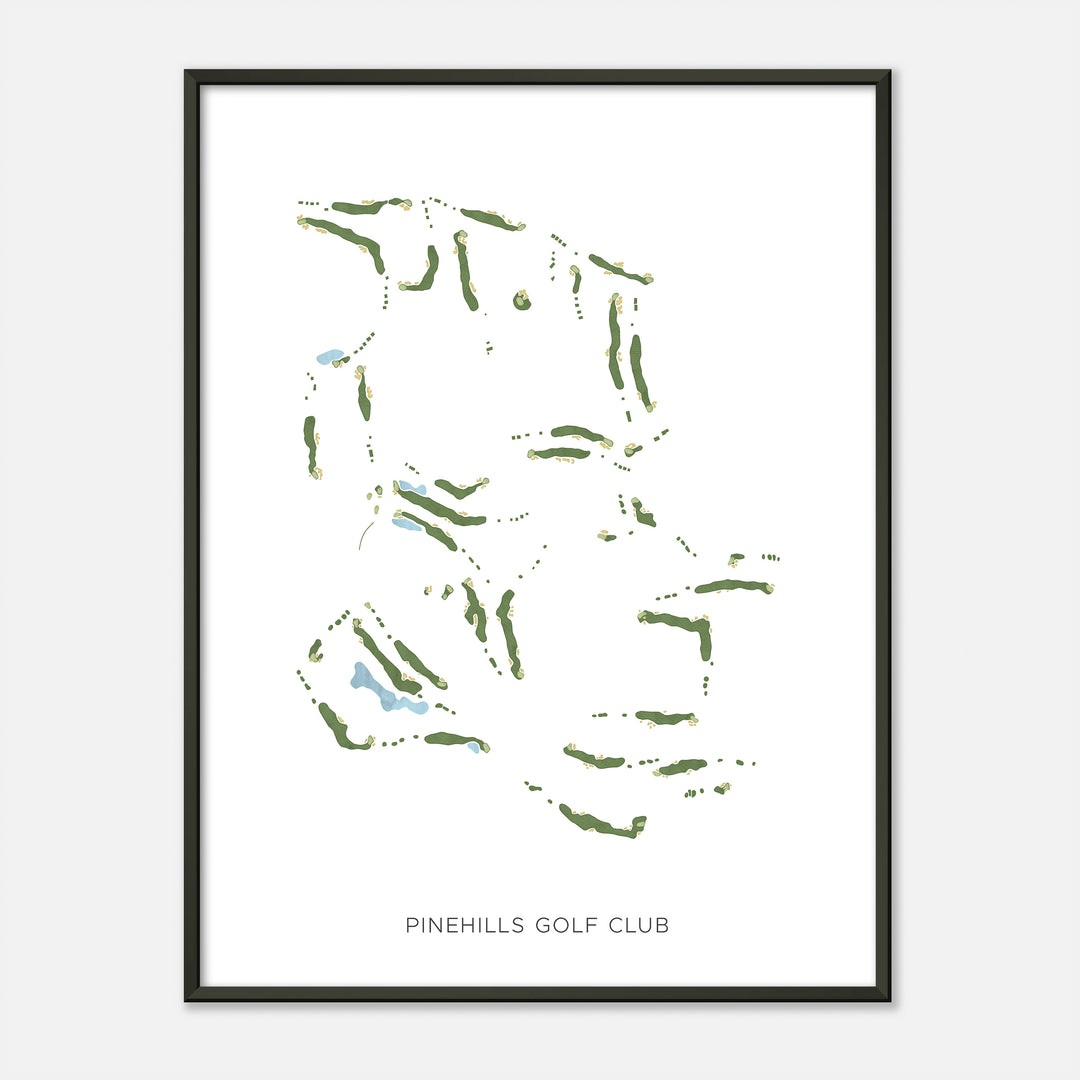 Print of Pinehills Golf Club Modern Map